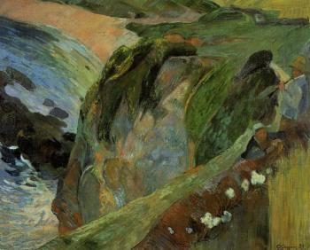 Paul Gauguin : Flutist on the Cliffs